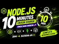 Learn Node js in 10 Minutes Complete Crash Course in Hindi Backend API Tutorial
