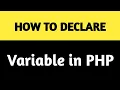 What is Variable in php php variable tutorial in hindi PHP Tutorial