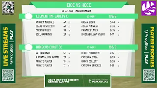 Element IMF Cadets Men's invitational XI v Hibiscus Coast CC