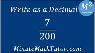 Write as a Decimal