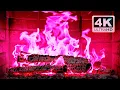 Download Lagu 🔥 PINK FIRE 4K. Magic Fireplace with Crackling Fire Sounds