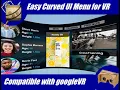 Easy curved menu for Unity 3D asset store