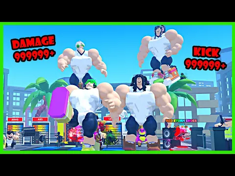 Video Thumbnail: Aku Perbesar Otot-Ototku Untuk Menerobos Ratusan Pintu Pengahalang - Roblox Kick Door To Escape