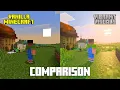 VIBRANT VISUALS NEW VS VANILLA MINECRAFT COMPARISON in Minecraft Bedrock Vibrant Visuals