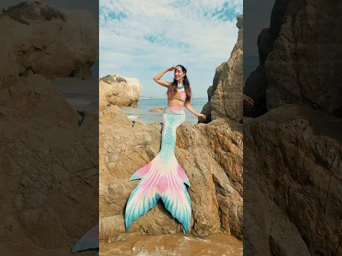 Coast is clear 🤫🧜🏼‍♀️ #mermaidpool #mermaid #beach #h2o #mermaidtail #california #fantasy #magic