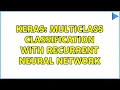 Keras multiclass classification with Recurrent Neural Network