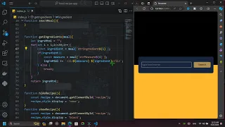 ASMR Programing Food Recipe App with HTML CSS and JavaScript