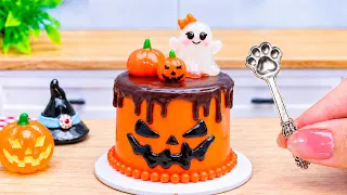 π Amazing Mini Halloween Cake Recipe π» Cute Pumpkin & Chocolate Drip Cake π«β¨