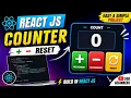 React JS Counter App plus minus reset Button increment decrement reset react
