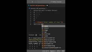 Python program to print inverted half pyramid of stars pattern Python programs