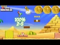 New Super Mario Bros Wii 2-5 All 3 Star Coins 100