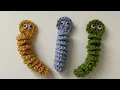 Worry Worm Crochet Wiggler Crochet Worm Toy Crochet - Very Easy Toy Pattern