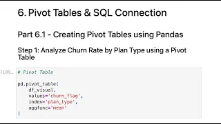 Pivot Tables SQL Integration Using Python Part 9