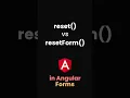 How to properly reset forms reset vs resetForm