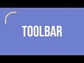 What Is a Toolbar Computer Vocabulary Plain English