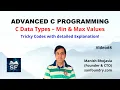 C Data Types - Min and Max Values Sanfoundry
