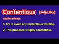 Contentious meaning in Urdu hindi and English learning English vocabulary