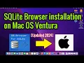 Sqlite Browser Installation On MacOS Ventura 2024 Tutorial for Beginners