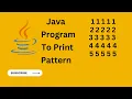 Java Program to Print Pattern