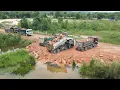 Download Lagu Beautiful Landfill Project Skill KOMATSU Bulldozer Show Technique Push Stones Into Flood Land With,,
