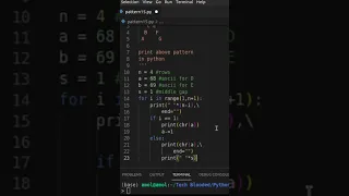 Print Triangle Alphabet Pattern Using Python Traingle Pattern - 16 Tech Blooded