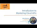 SFMC APIs - Introduction to Marketing Cloud APIs