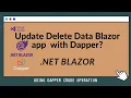 How Update delete Record App with dapper