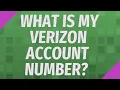 What is my Verizon account number