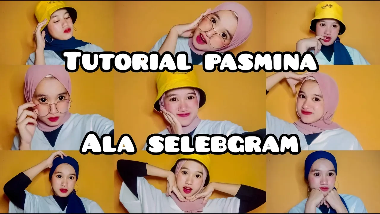 TUTORIAL PASMINA ALA SELEBGRAM 2020 DAN PASMINA MENGGUNAKAN TOPI BUCKET