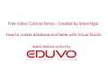 How to create a database and table with Visual Studio by Eduvo Academy