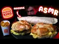 ASMR Eating Burger King BREAKFAST Mukbang Egg-normous Burrito Hash Browns Croissants