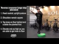 Reverse crossover lunge step elevated