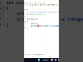 program to print integer c programming language