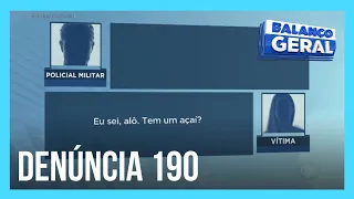 Mulher finge pedir açaí para denunciar agressor à polícia