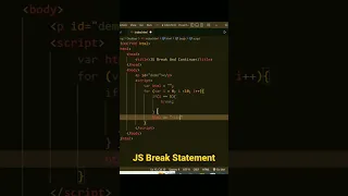 JS Break Statement JavaScript break Statement break Statement in JavaScript - JavaScript Tutorial