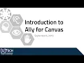 An Introduction to Ally for Canvas Webinar