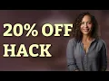How Can You Instantly Calculate 20 Off Prices