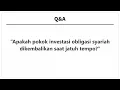 Apakah pokok investasi obligasi syariah (sukuk) dikembalikan saat jatuh tempo?