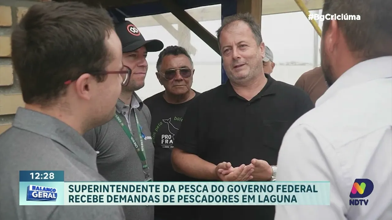 Laguna recebe superintendente da Pesca; dragagem e retirada de pedras são prioridades