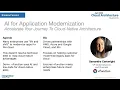 Cloud Architecture Summit AI for Application Modernization