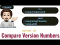 Leetcode 165 Compare Version Numbers with stringstream StringTokenizer codestorywithMIK