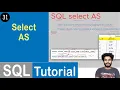Select AS Statement in SQL SQL Tutorial