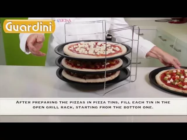 Guardini Pizza set 4 trays with rack