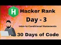 Hacker Rank 30 days of code in C Day 3 Intro to Conditional Statements code solution