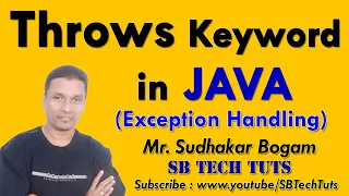 Throws Keyword in Java Exception Handling in java Java Programming in Java