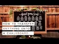 How to Make a Wedding Seating Chart EASY Chalkboard Transfer Process