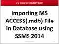51-How to import MS Access mdb file in Database