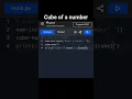 Cube of a number program-python
