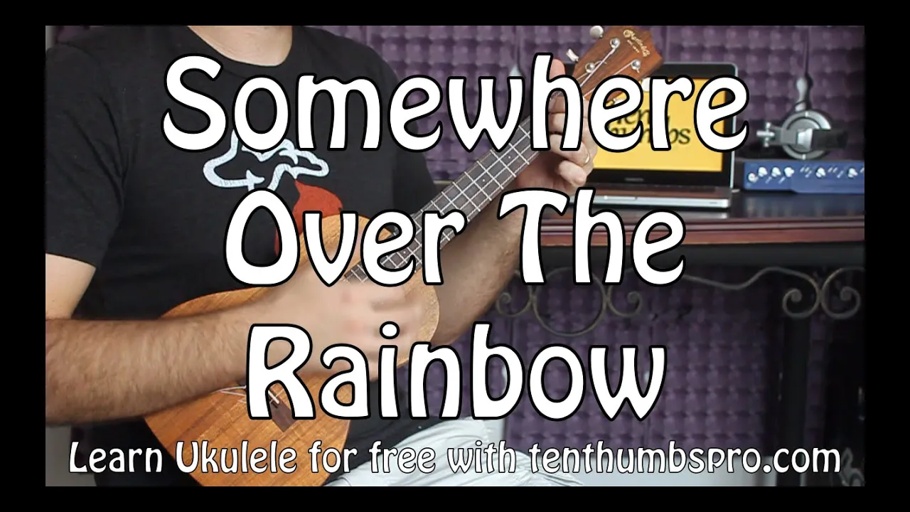 Somewhere Over The Rainbow - Easy Beginner Ukulele Tutorial - Iz