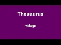 vintage Thesaurus Synonyms Vocabulary Development English Practice for Fluency